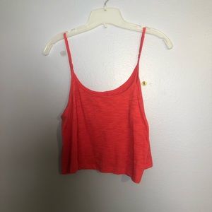 Red Crop Top Spaghetti Strap Small